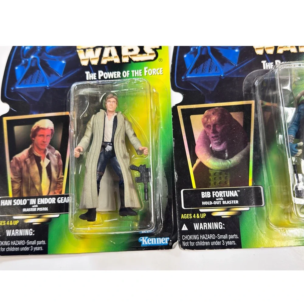 Star Wars  Power of the Force Han Solo iEndor Gear & Bib Fortuna Action Figures